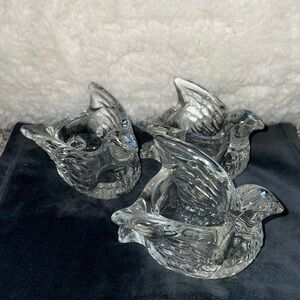 Vintage Glass Doves.  Qty. (3)